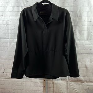 Figs Technical Collection Long Sleeve Scrub Top Black XXL. Pockets.